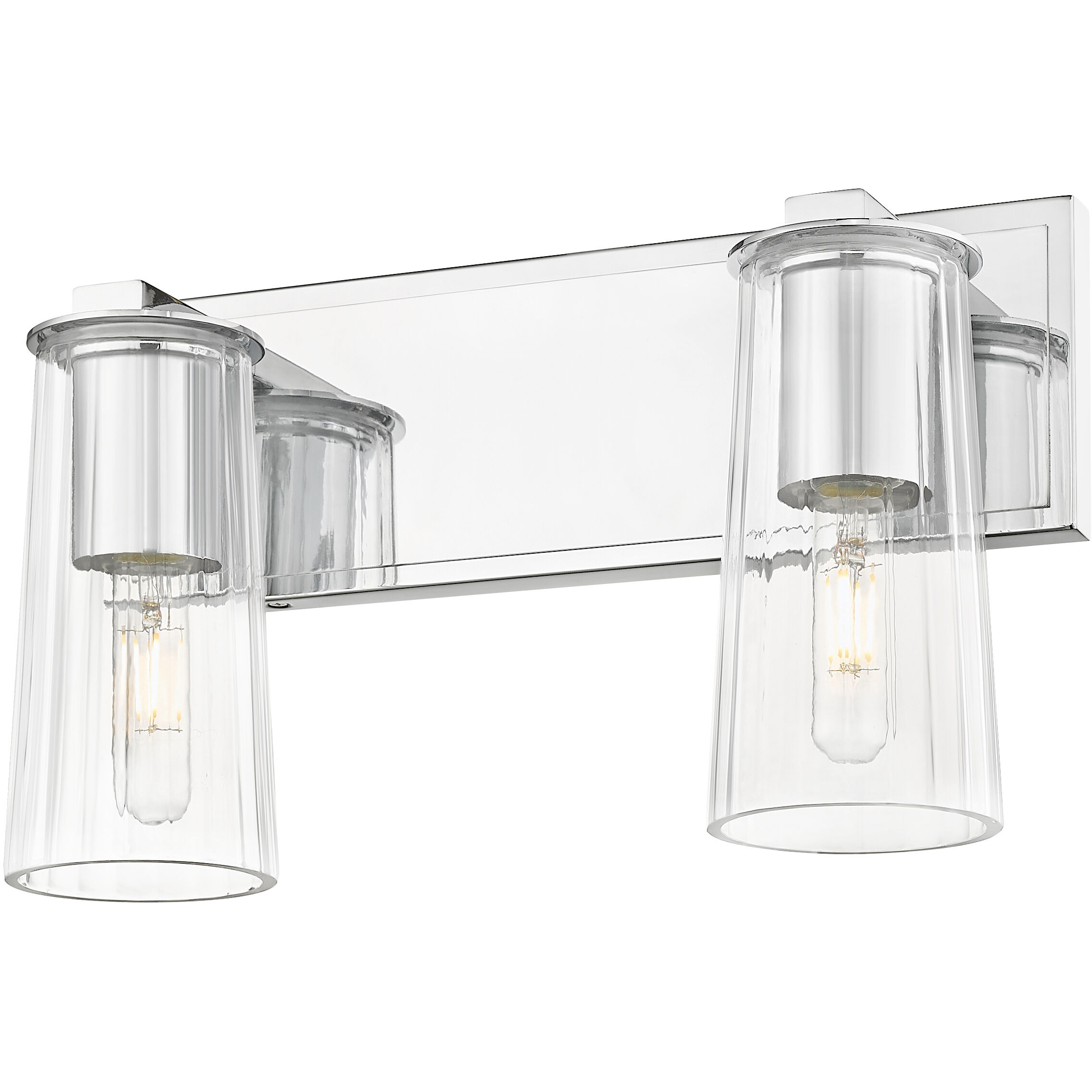 Titus 2 Light 16 inch Chrome Bath Vanity Light Wall Light