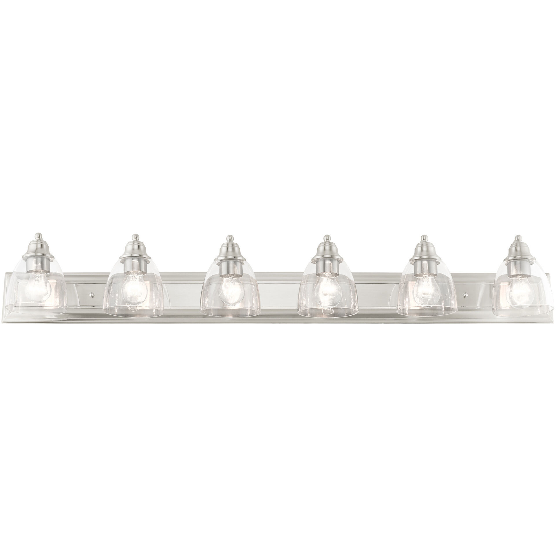 Birmingham 6 Light 48 inch Brushed Nickel Vanity Sconce Wall Light 