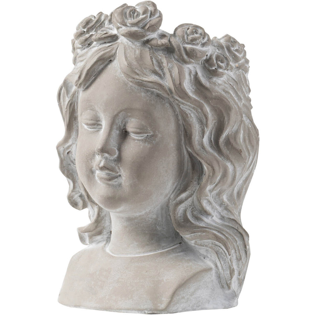 Garden Whitewash Stone Wall Planter