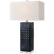Easdale 30 inch 150.00 watt Navy with Clear Table Lamp Portable Light