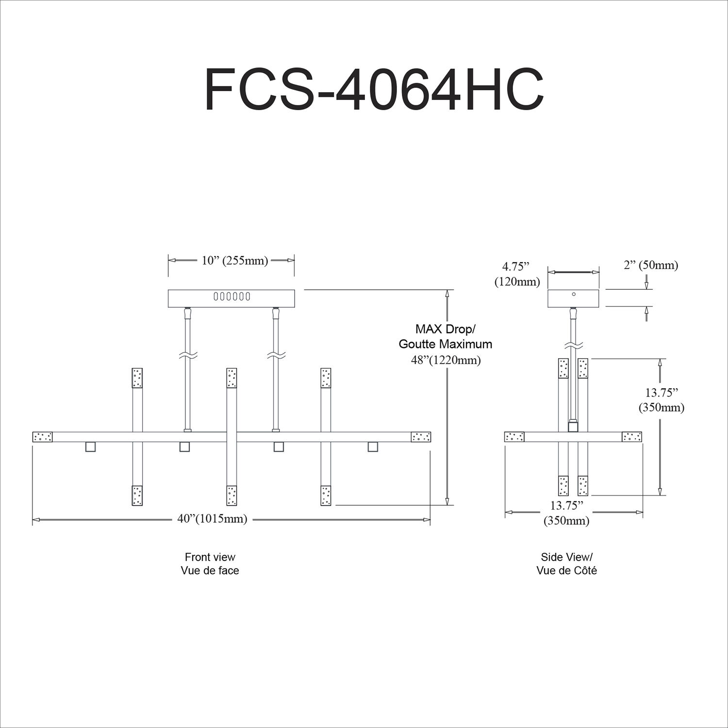 Francesca LED 40 inch Aged Brass Horizontal Chandelier Ceiling Light
