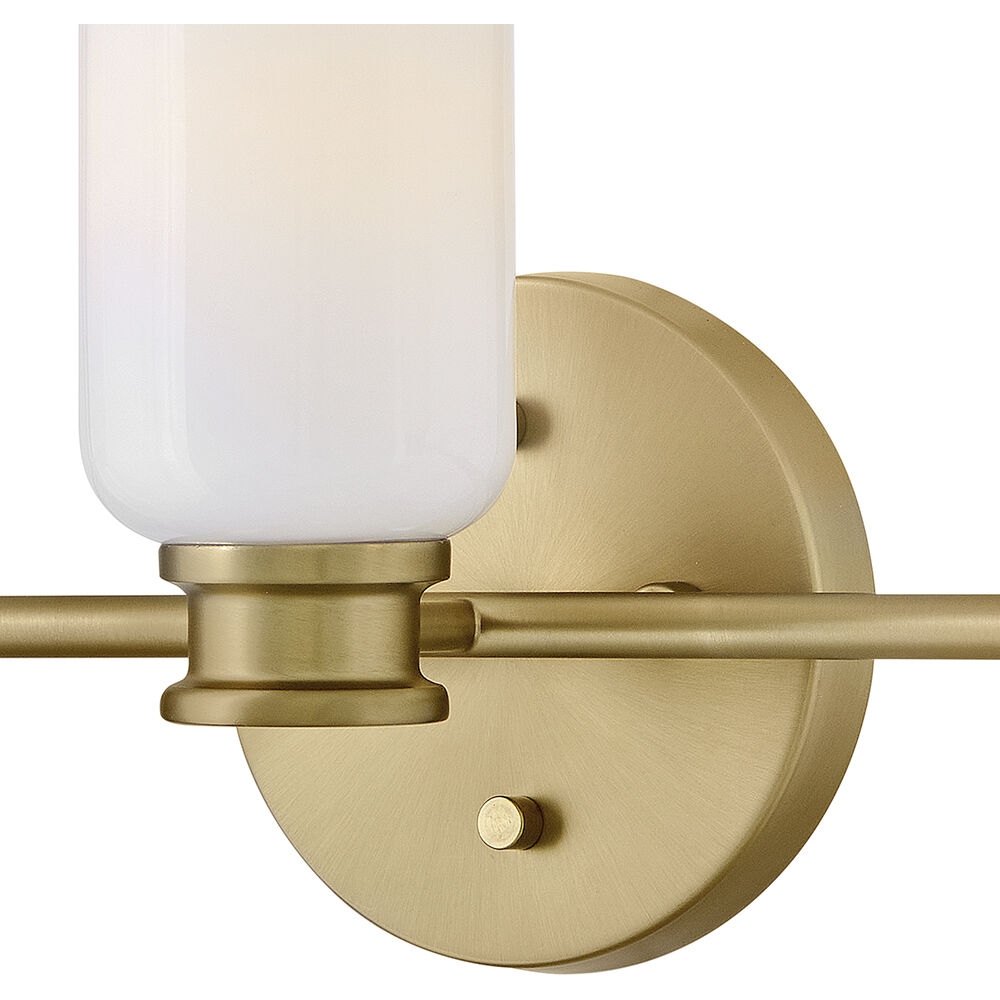 Naomi 3 Light 24 inch Lacquered Brass Bath Light Wall Light in Cased Opal