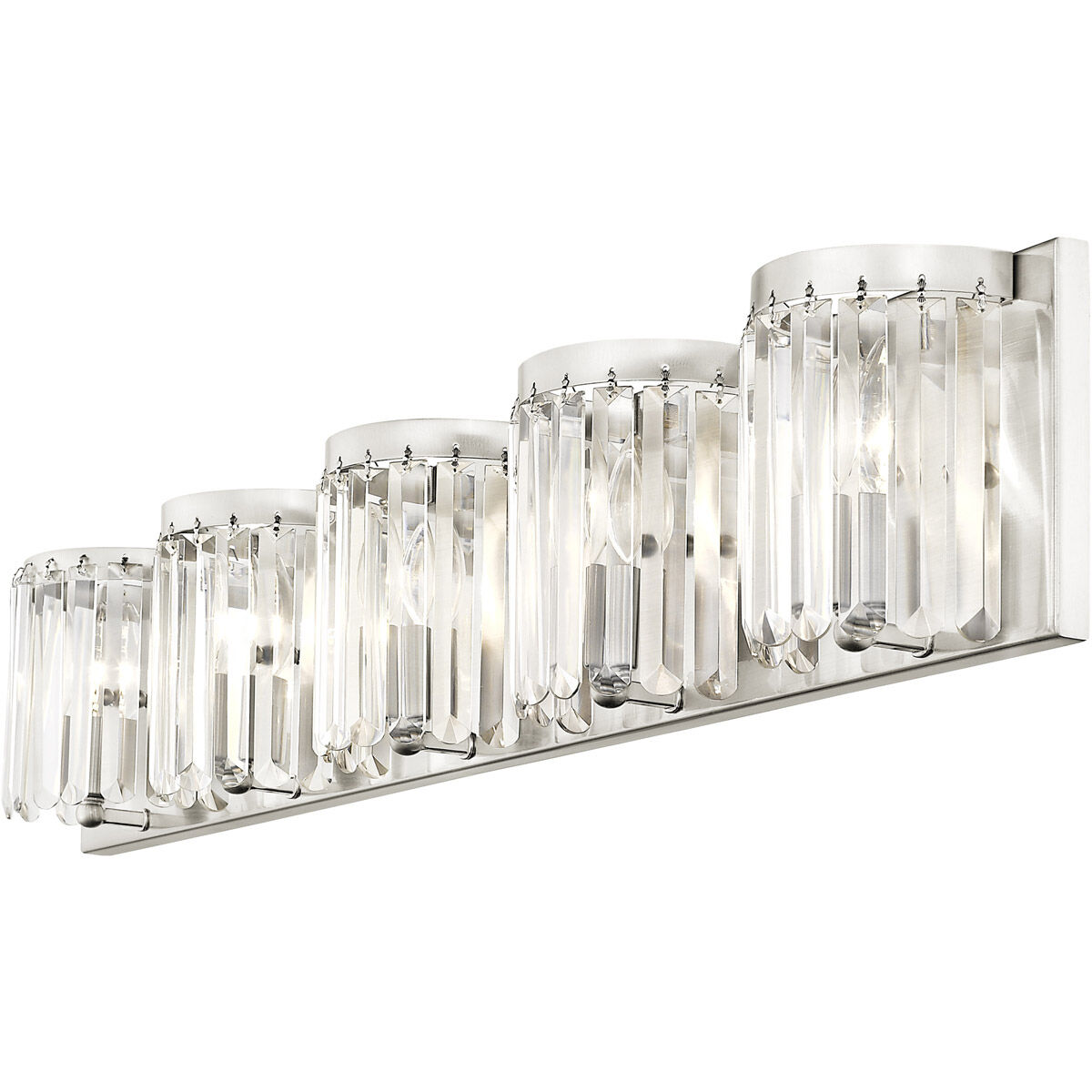 Ashton 5 Light 43 inch Brushed Nickel ADA Bath Vanity Wall Light