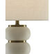 Luko 32.5 inch 150 watt Ivory and Antique Brass Table Lamp Portable Light