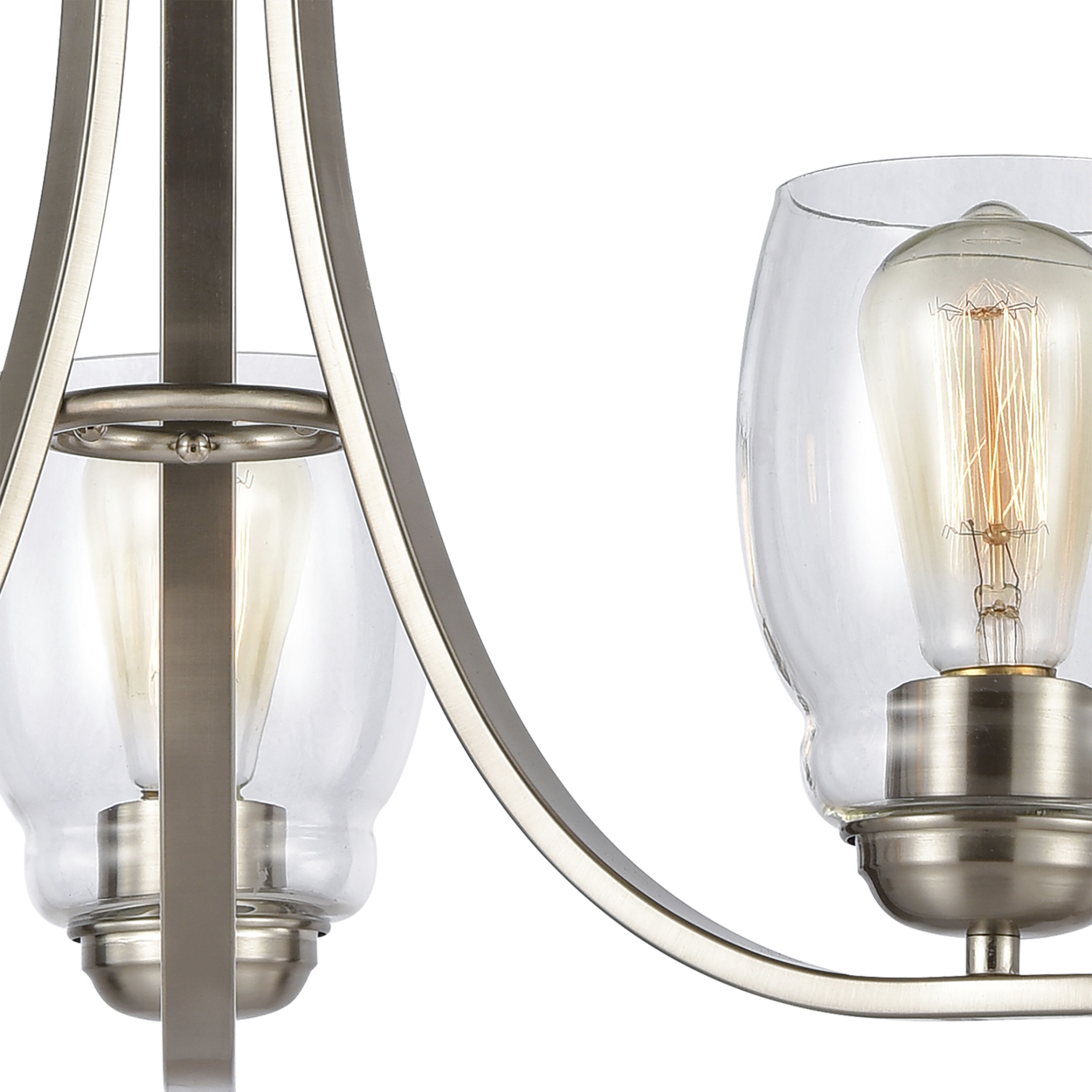 Calistoga 3 Light 23 inch Brushed Nickel Chandelier Ceiling Light