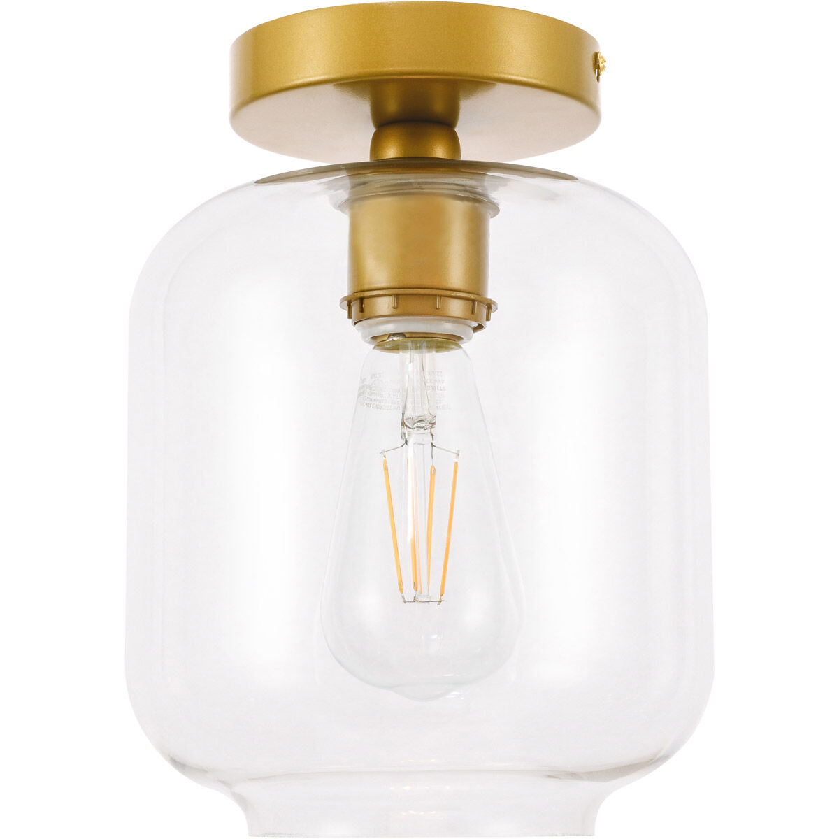 Collier 1 Light 7 inch Brass Flush Mount Ceiling Light