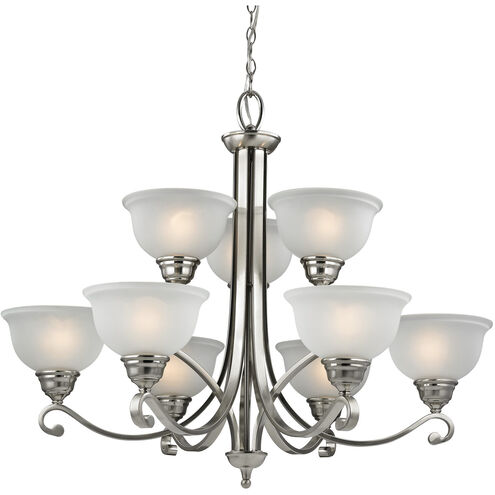 Hamilton 9 Light 36 inch Brushed Nickel Chandelier Ceiling Light