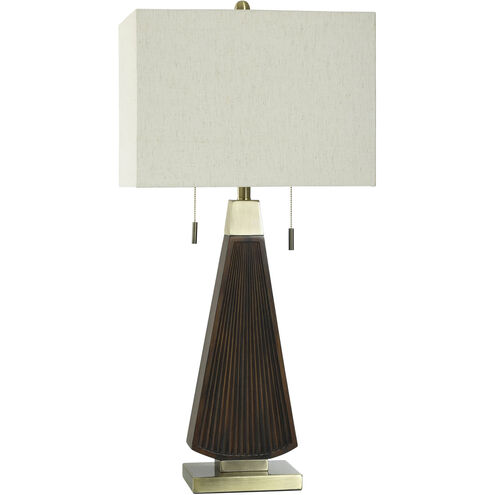 Cameron 35 inch 60.00 watt Brown and Gold Table Lamp Portable Light