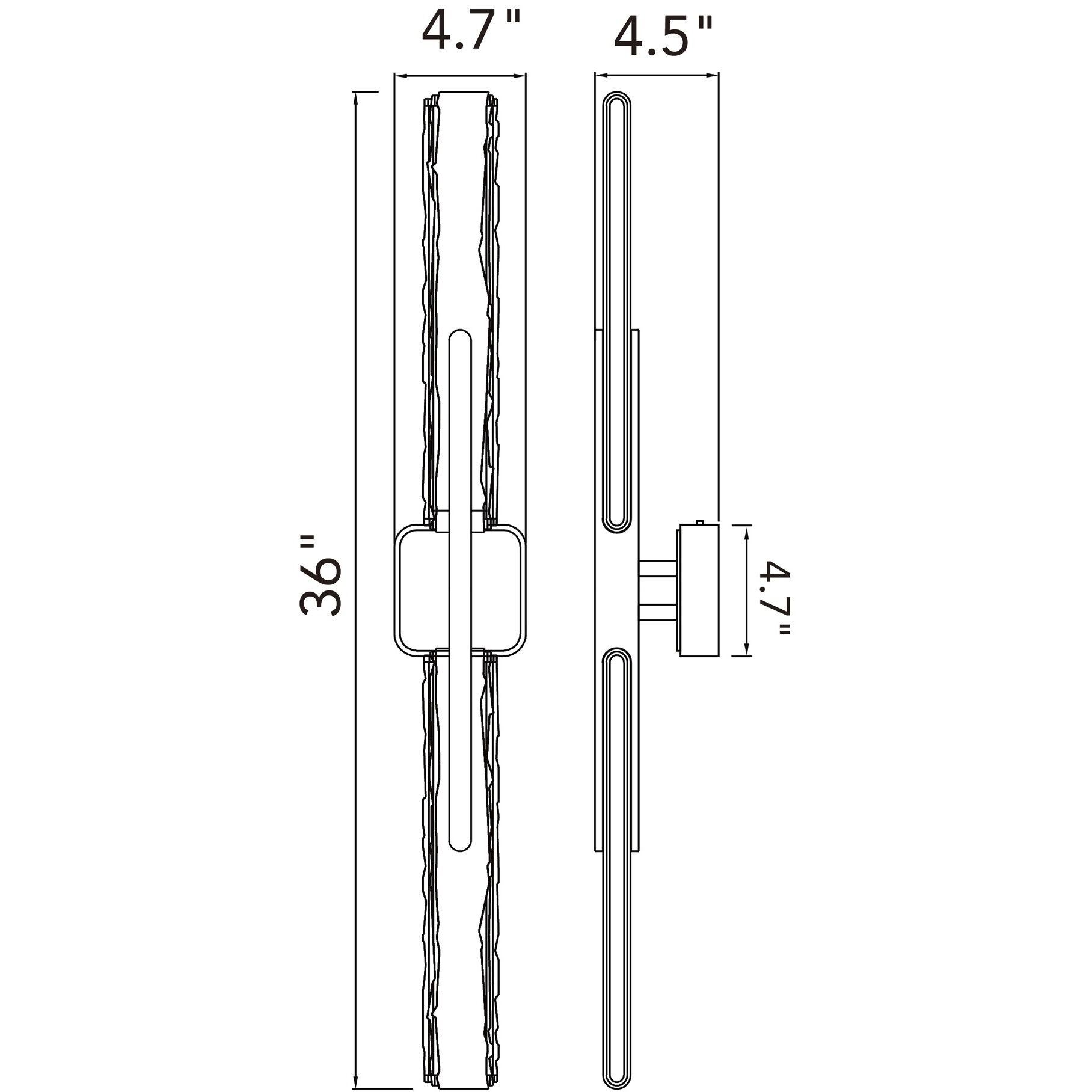 Curva LED 4.7 inch Brass Vanity Light Wall Light