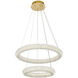 Bowen 2 Light 24 inch Satin Gold Chandelier Ceiling Light