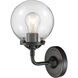 Nouveau Beacon LED 6 inch Oil Rubbed Bronze Sconce Wall Light in Clear Glass, Nouveau
