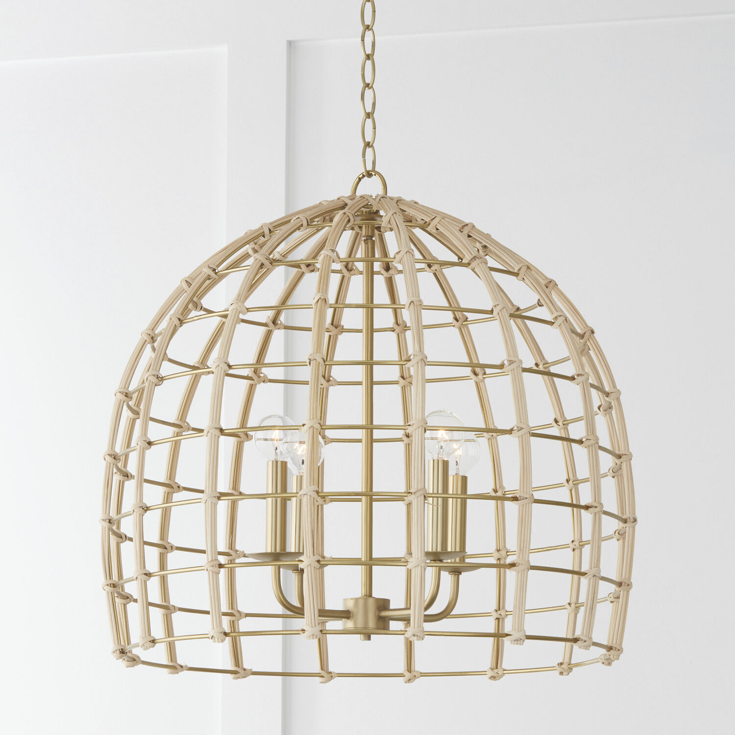 Wren 4 Light 23 inch Matte Brass Pendant Ceiling Light