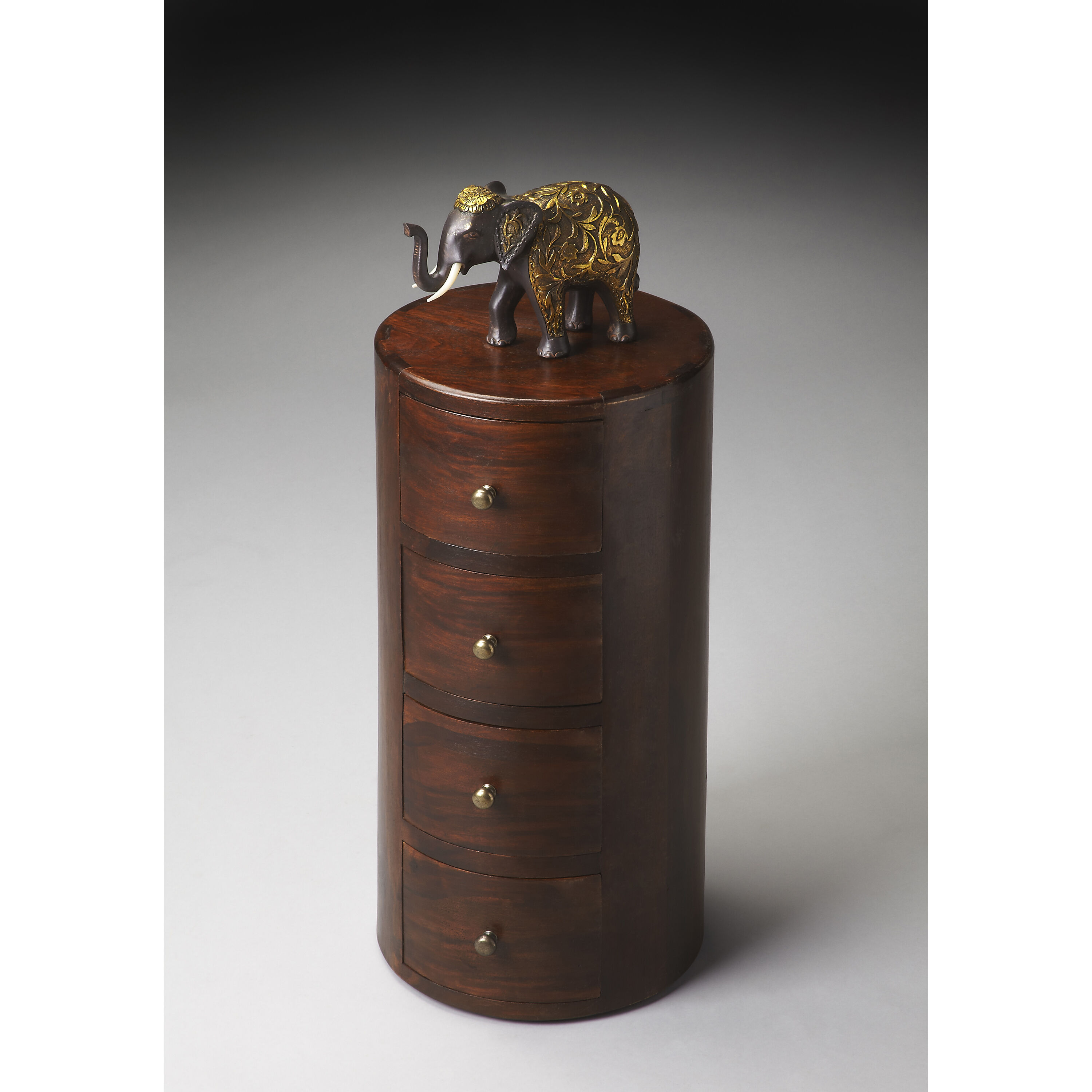 Liam Solid Wood 23 X 11 inch Artifacts Accent Table, Pedestal