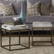 Shelby 18 inch White Hide Stool