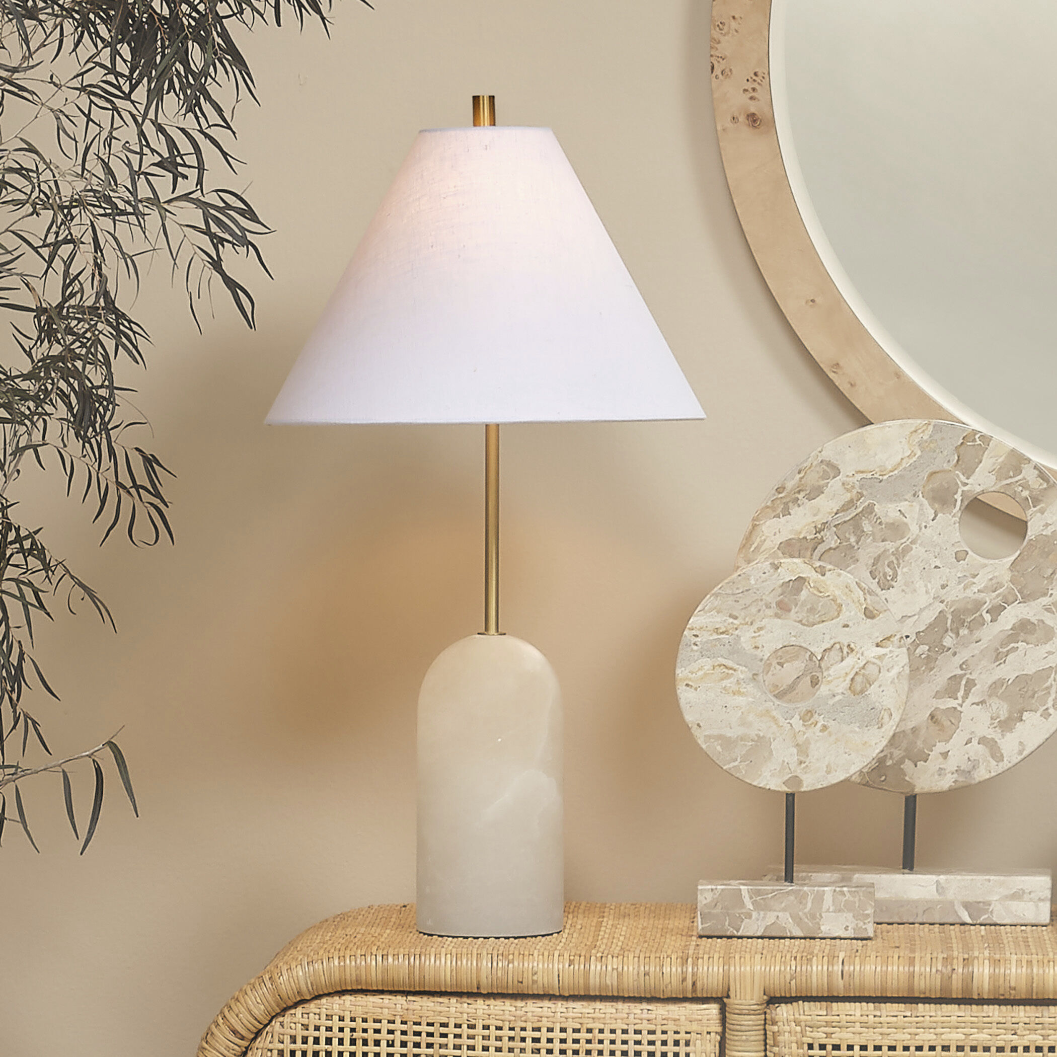 Holt 28 inch White Table Lamp Portable Light