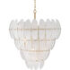 Marclaire 15 Light 32.75 inch Legacy Brass Pendant Ceiling Light in Clear Textured Handmade Glass