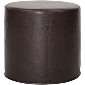 No Tip 17 inch Avanti Black Cylinder Ottoman with Cover