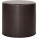 No Tip 17 inch Avanti Black Cylinder Ottoman with Cover
