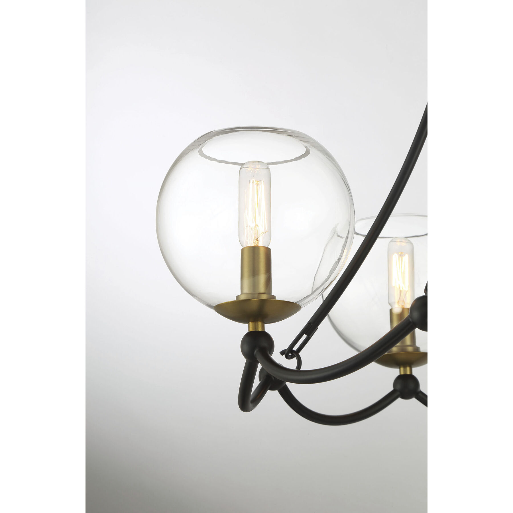 Vantage Kearney Park 4 Light 23 inch Coal and Soft Brass Chandelier Ceiling Light