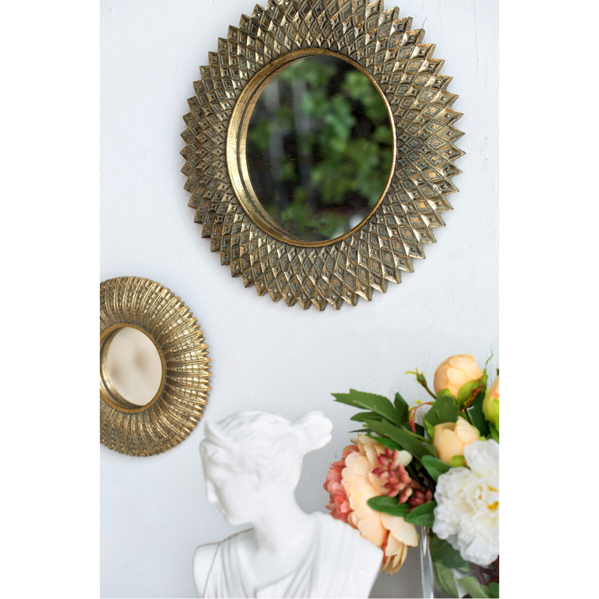 Diamond 13.2 X 13.2 inch Antique Gold Mirror