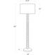 Fishbone 67 inch 150 watt White Floor Lamp Portable Light