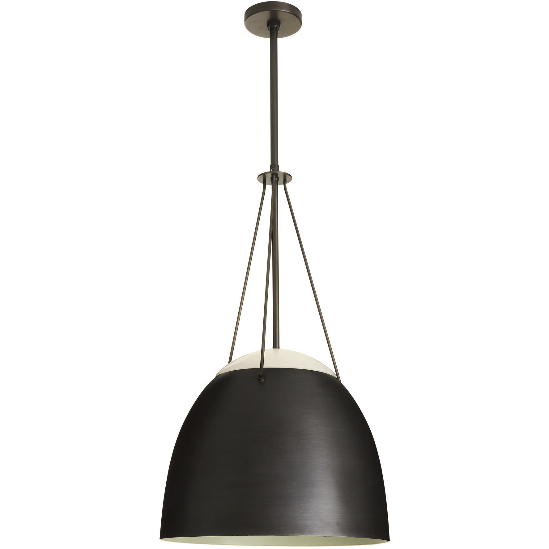 Leda 1 Light 16 inch English Bronze and White Pendant Ceiling Light