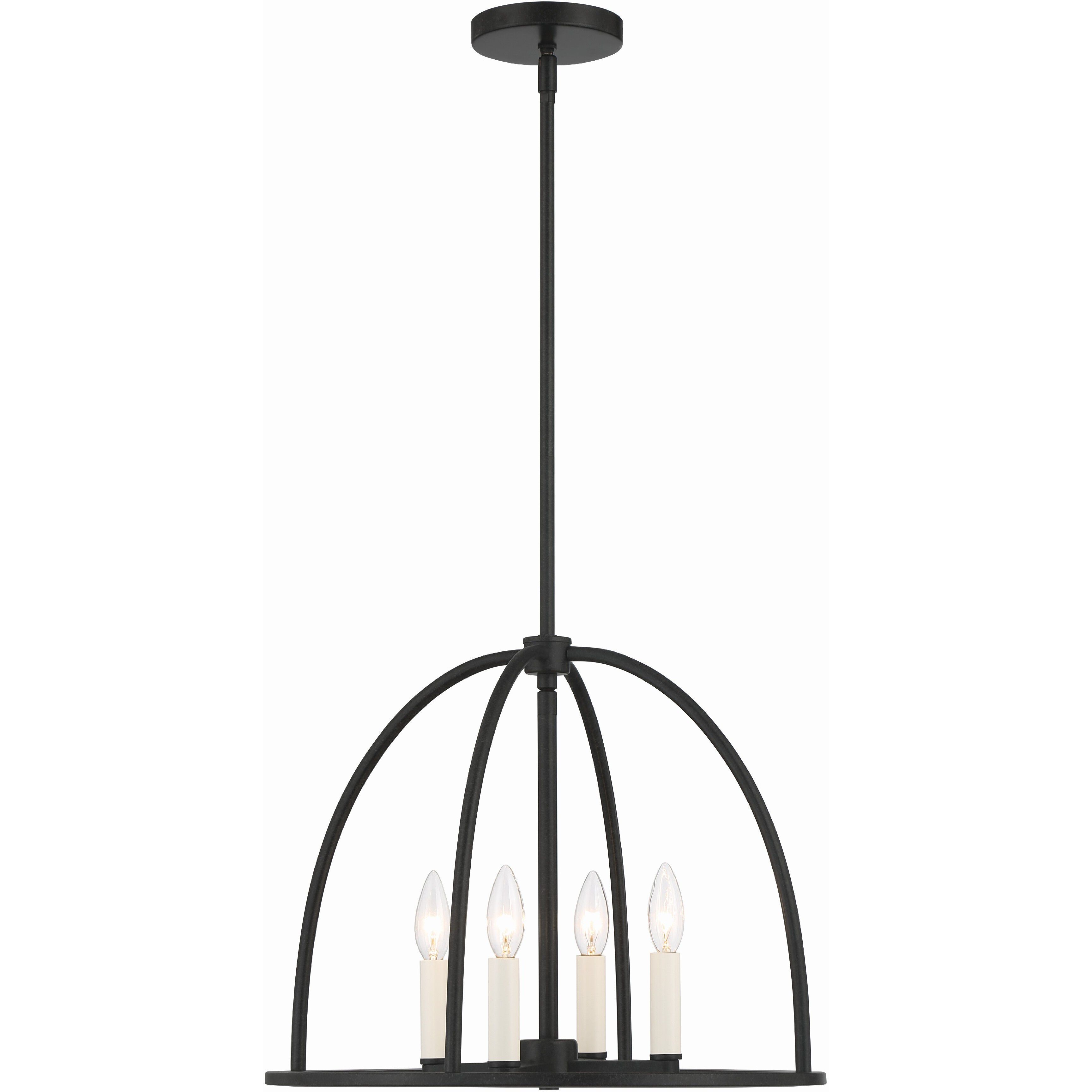 Abbott 4 Light 18.25 inch Black Lantern Chandelier Ceiling Light