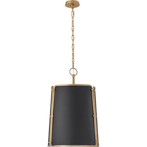 Carrier and Company Hastings 3 Light 17.75 inch Hand-Rubbed Antique Brass Pendant Ceiling Light in Black, Medium