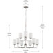 Merry 9 Light 28 inch Brushed Nickel Chandelier Ceiling Light