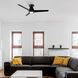 Tip Top 44 inch Matte Black Flush Mount Ceiling Fan in 3500K