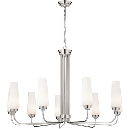 Truby 9 Light 38 inch Polished Nickel Chandelier Ceiling Light, Large