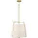 Vellinor 3 Light 20 inch Vintage Brass Pendant Ceiling Light