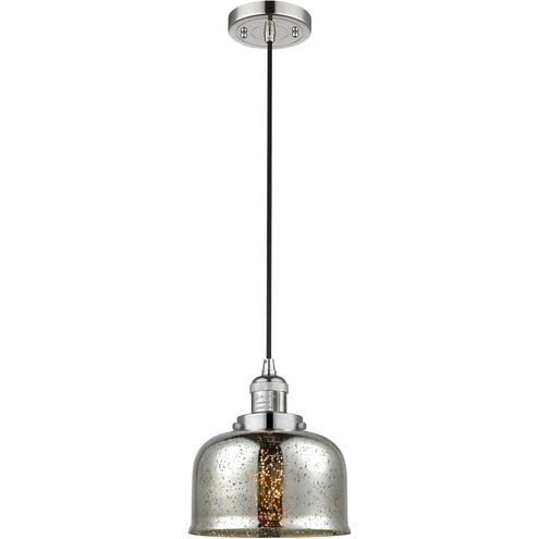 Franklin Restoration Bell 1 Light 8 inch Polished Nickel Mini Pendant Ceiling Light in Incandescent, Silver Plated Mercury, Franklin Restoration