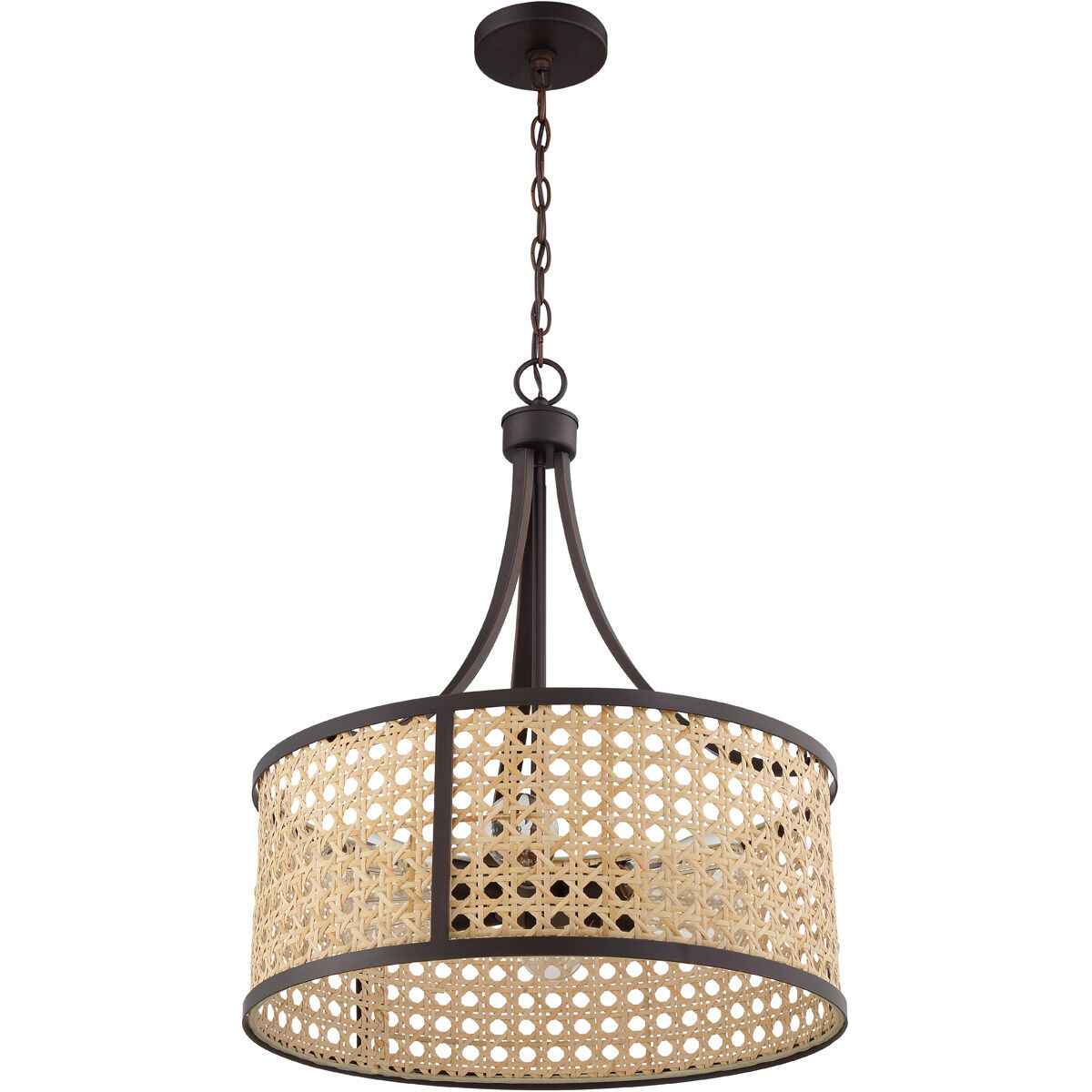 Malaya 6 Light 20.5 inch Aged Bronze Brushed Pendant Ceiling Light