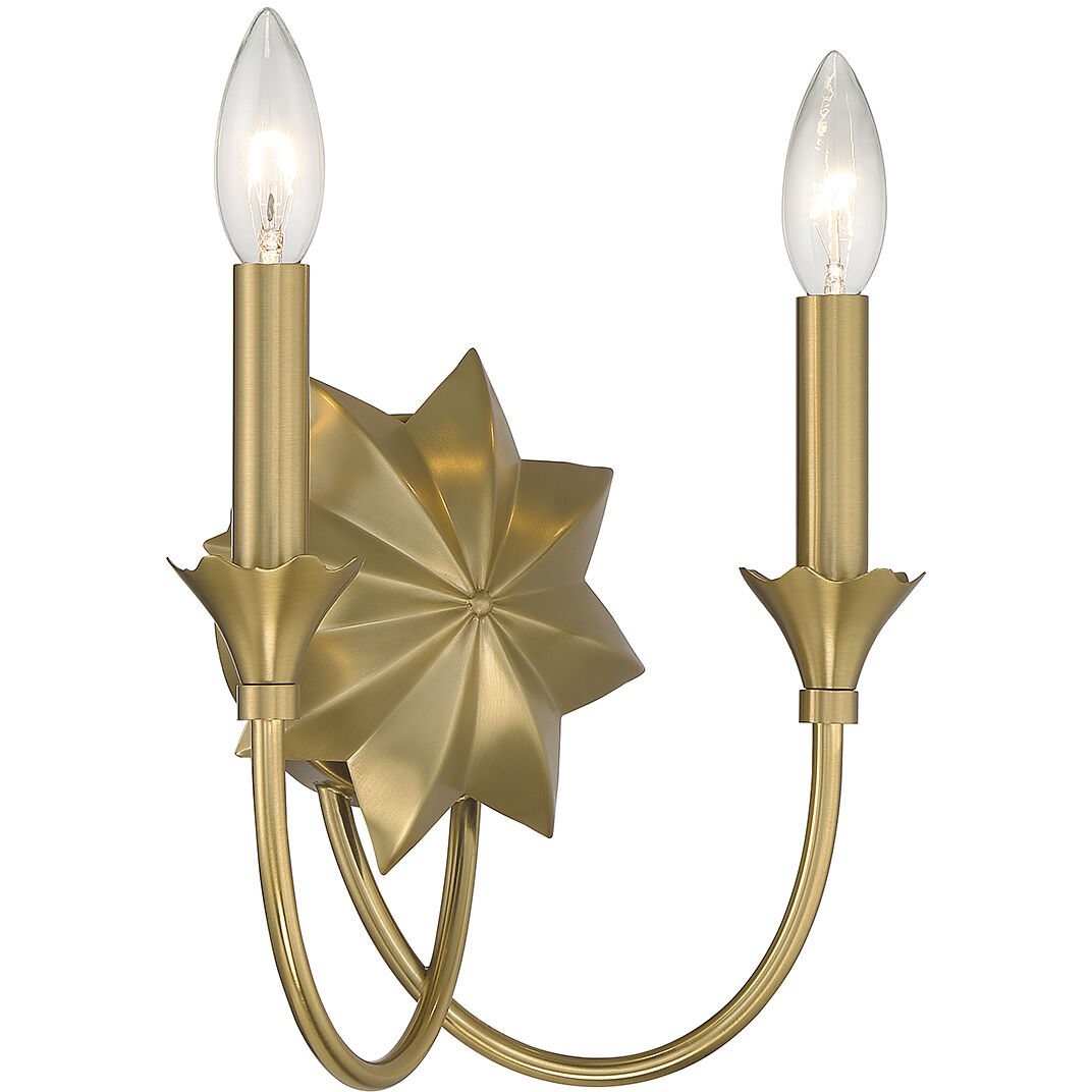 Sullivan 2 Light 10 inch Warm Brass Wall Sconce Wall Light