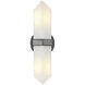 Valencia 2 Light 3.63 inch Urban Bronze Bath Vanity Light Wall Light in Urban Bronze and Alabaster