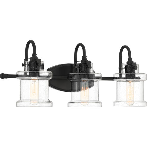 Danbury 3 Light 24 inch Earth Black Bath Light Wall Light