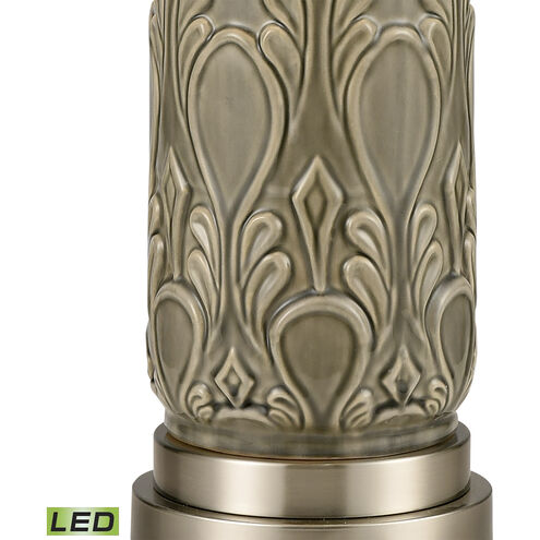 Strangford 32 inch 9.00 watt Gray with Satin Nickel Table Lamp Portable Light