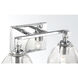 Wynnfrost 2 Light 15 inch Chrome Vanity Wall Light