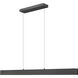 Hudson LED 55 inch Matte Black Linear Chandelier Ceiling Light