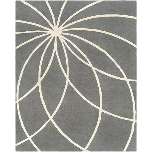 Forum 114 X 90 inch Ivory/Charcoal Handmade Rug in 8 x 10, Rectangle