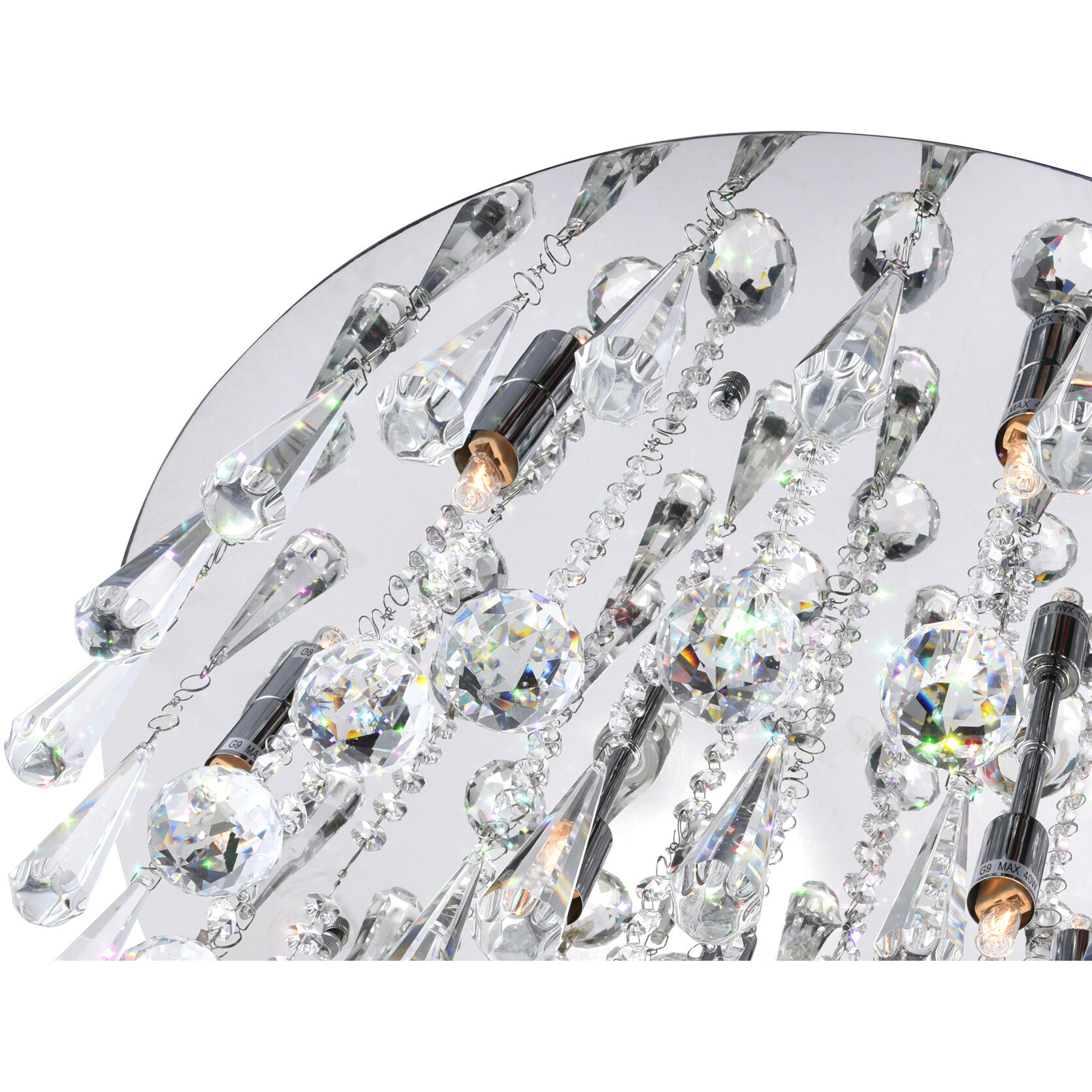 Brianna 12 Light 24 inch Chrome Flush Mount Ceiling Light