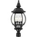 Frontenac 4 Light 27 inch Textured Black Outdoor Post Top Lantern