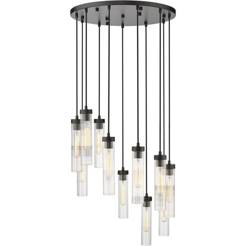 Beau 11 Light 24 inch Matte Black Chandelier Ceiling Light