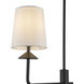 Alora Mood Bridgette 4 Light 29.5 inch Matte Black/White Linen Chandelier Ceiling Light in White Linen Shade