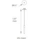 Magic LED 6.5 inch Polished Nickel Pendant Ceiling Light in 1, Round