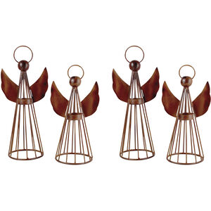 Angel Rustic Holiday Candle Holders