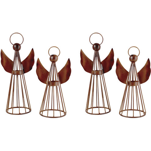 Holiday Angel Rustic Holiday Candleholder