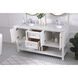 Metropolis 60 X 22 X 34 inch White Vanity Sink Set