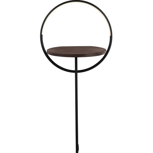 Maya 37.13 inch 14 watt Black and Walnut Floor Lamp Portable Light